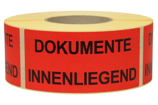 Warnetiketten aus Papier