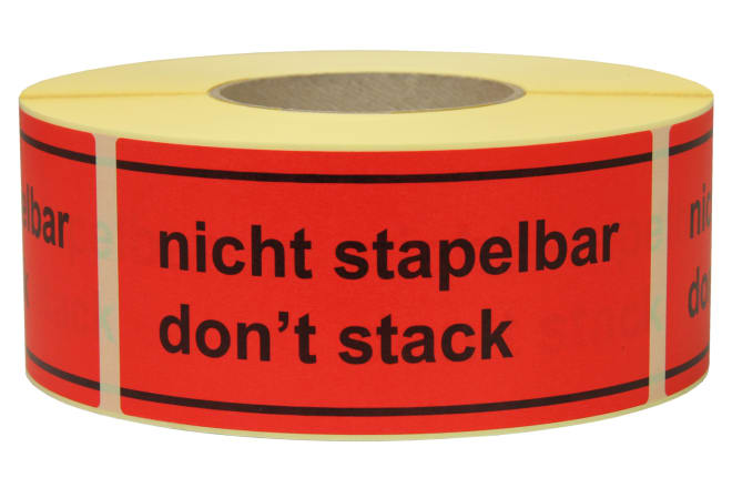 Warnetiketten aus Papier