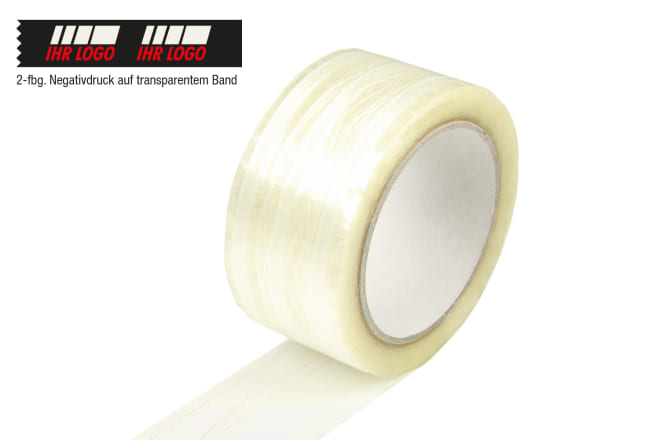 PVC-Klebeband, fadenverstärkt, 2-farbig Negativdruck, 55 µ