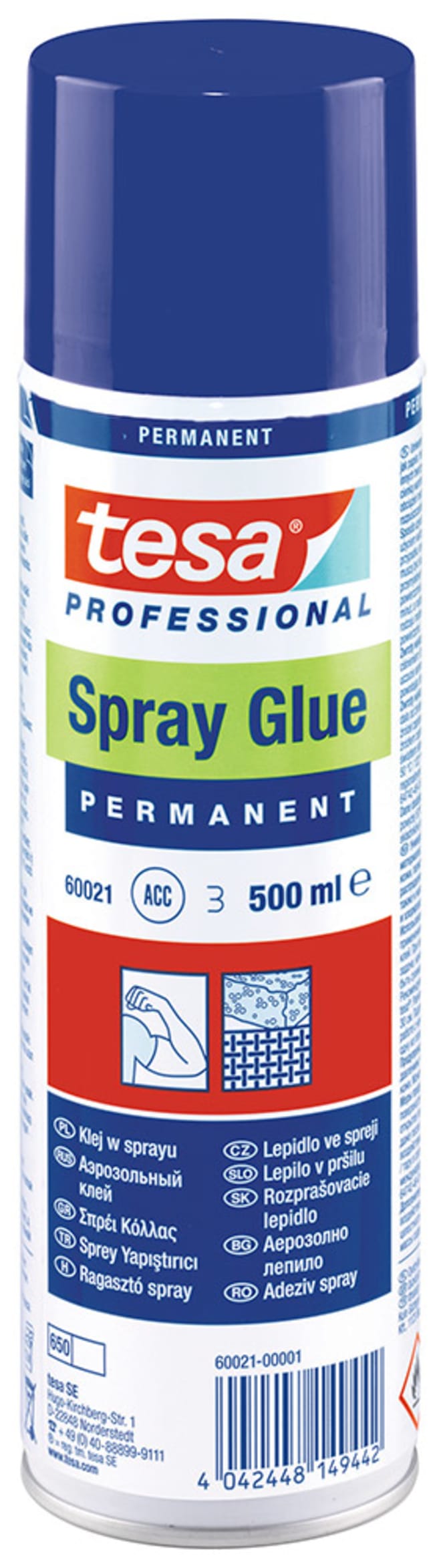 tesa® Sprühkleber 60021, permanent, silikonfrei