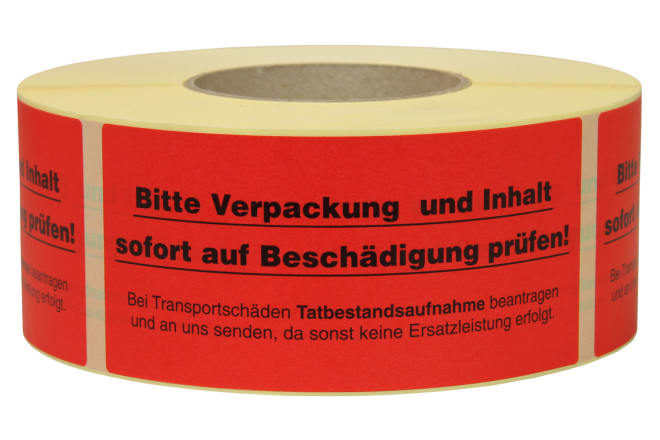 Warnetiketten aus Papier