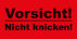 Warnetiketten aus Papier