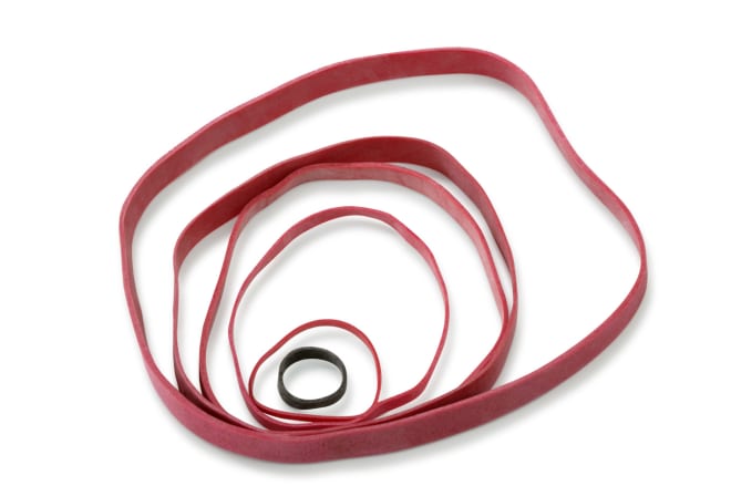 Gummibänder, rot