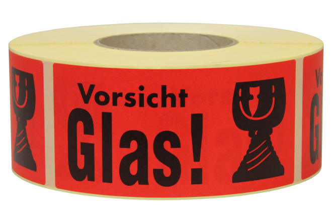 Warnetiketten aus Papier