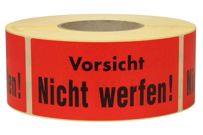 Warnetiketten aus Papier