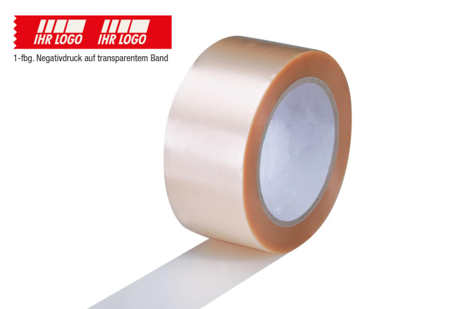 PVC-Klebeband, 1-farbig Negativdruck, 55 µ