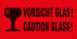 Warnetiketten aus Papier