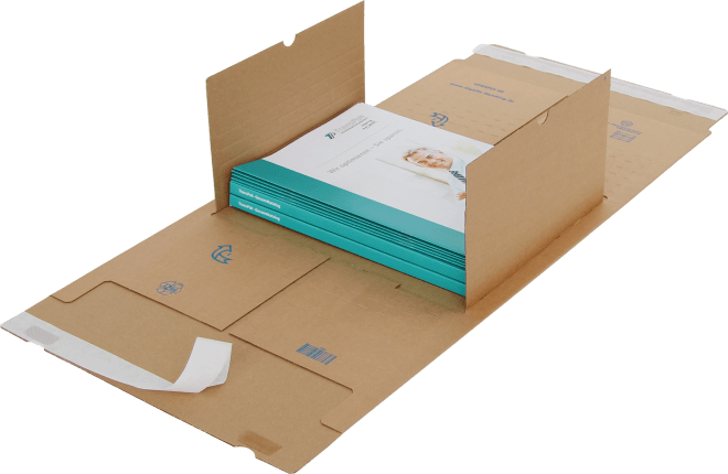 Medienverpackung Gigafix mit Aufreissperforation