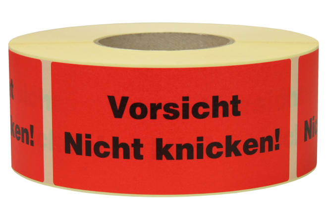 Warnetiketten aus Papier