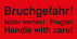 Warnetiketten aus Papier