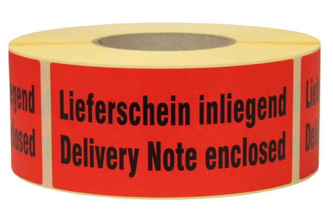 Warnetiketten aus Papier