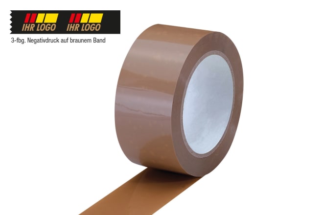 PP-Klebeband, 3-farbig Negativdruck, 48 µ