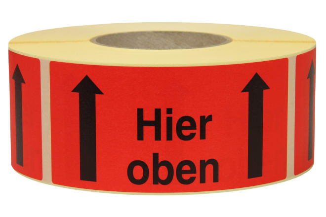 Warnetiketten aus Papier