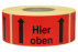 Warnetiketten aus Papier
