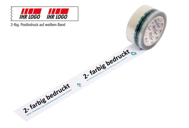 Xenial PP-Klebeband, positiver Druck, weiß
