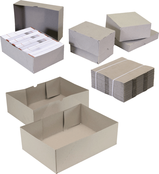 Stülpdeckelschachtel aus Graukarton