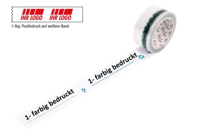 Xenial PP-Klebeband, positiver Druck, weiß
