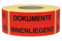 Warnetiketten aus Papier, rot, "Dokumente innenliegend" Warnetiketten aus Papier, rot, "Dokumente innenliegend"