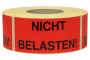 Warnetiketten aus Papier, rot, "Nicht belasten!"