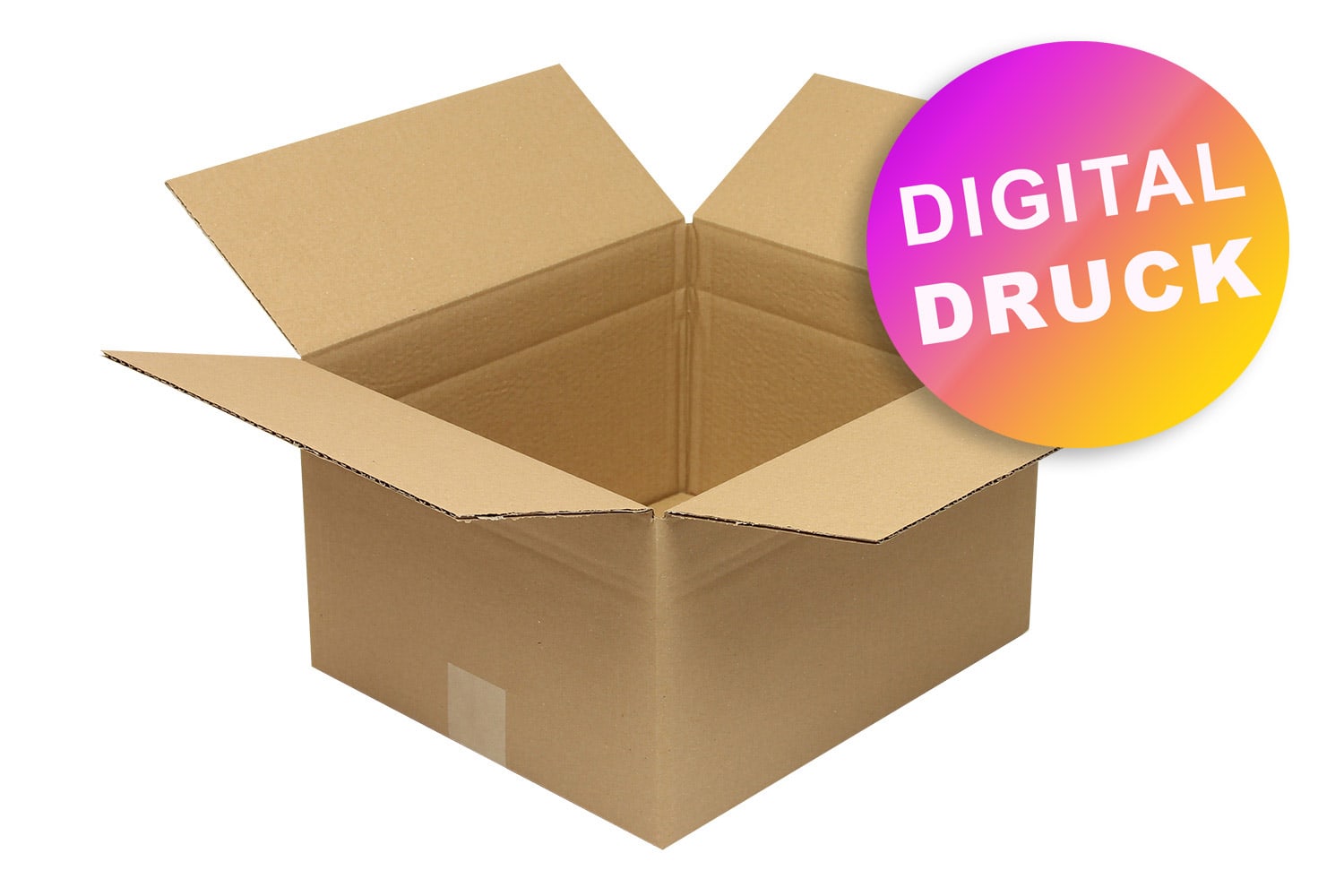 Wellpapp-Faltkarton 1-wellig von 350 - 399 mm Länge - bedruckt