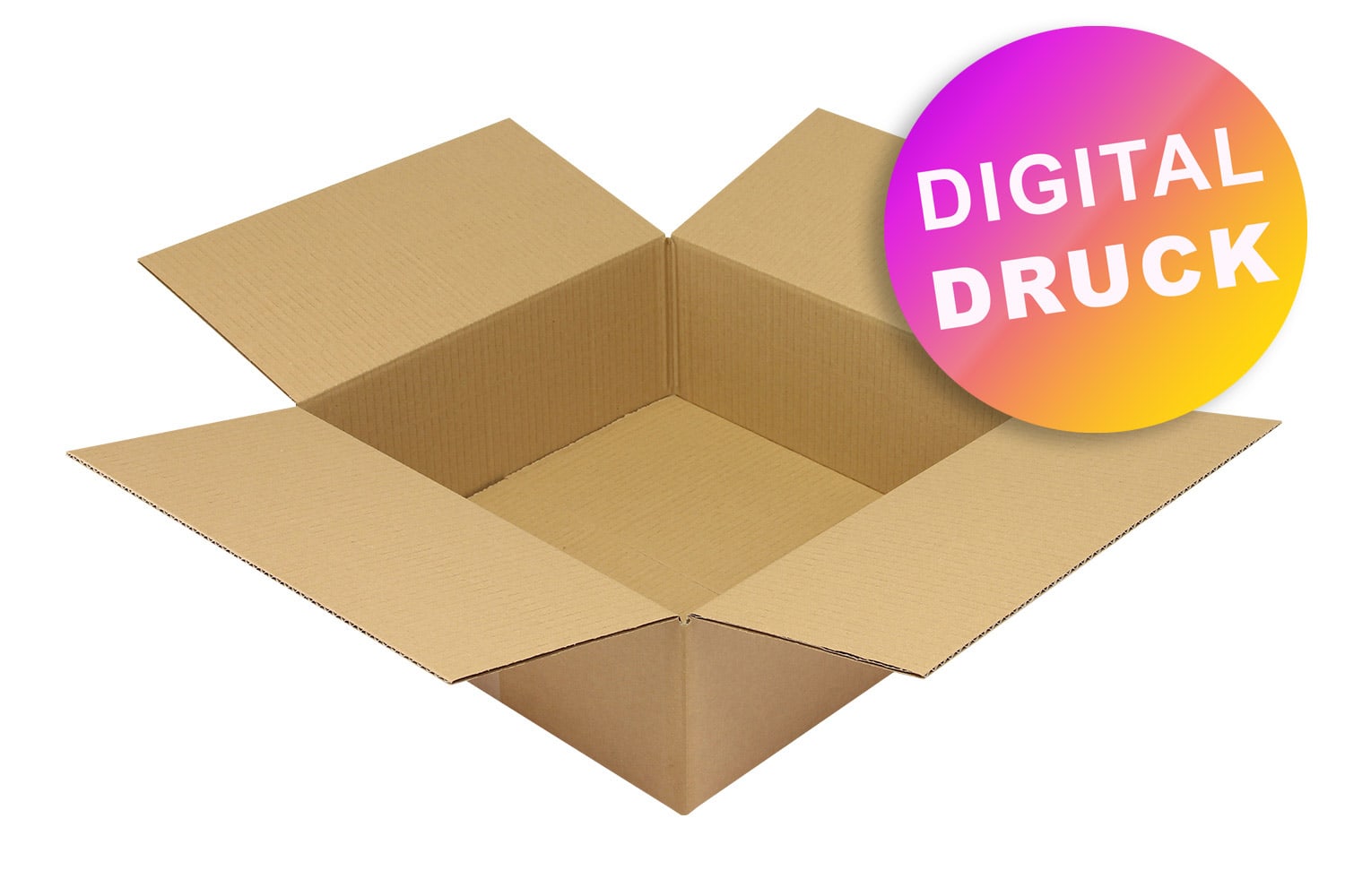 Wellpapp-Faltkarton 1-wellig von 400 - 499 mm Länge - bedruckt