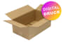 Wellpapp-Faltkarton 1-wellig, braun, Qual. 1.30 - bedruckt