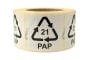 Hinweisetiketten mit Recycling Code, selbstklebend 