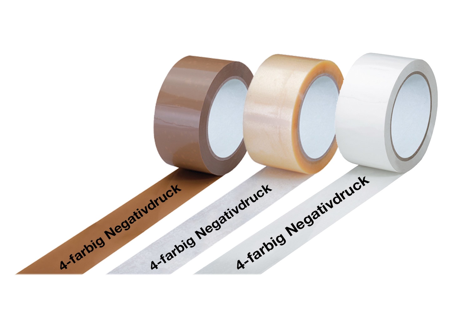 PP-Klebeband, 4-farbig Negativdruck, 48 µ