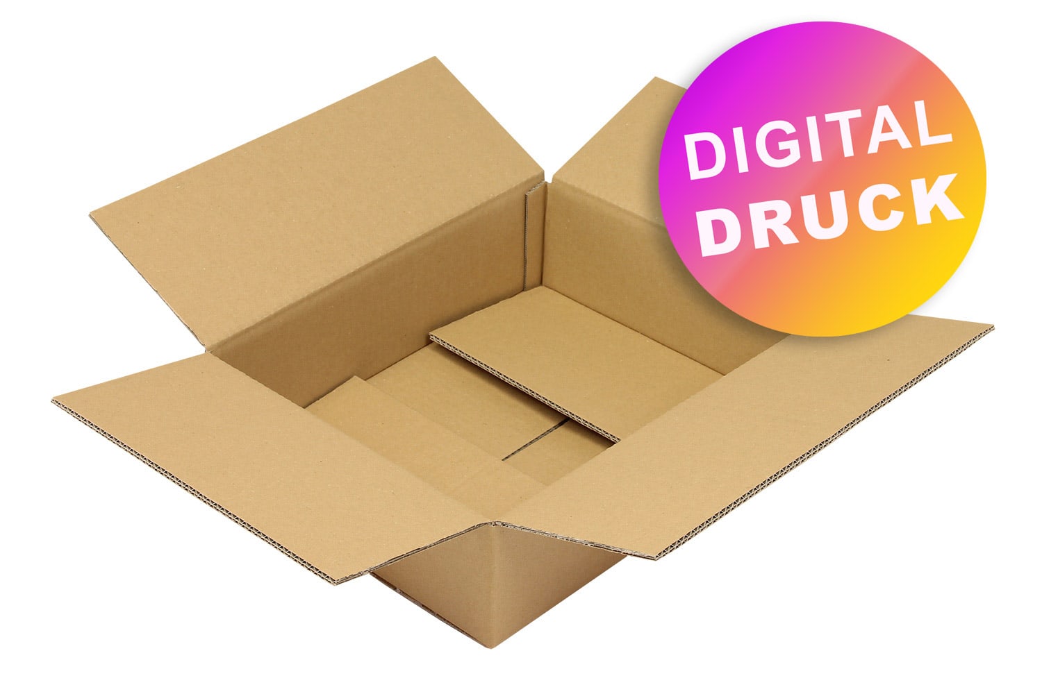 Wellpapp-Faltkarton 2-wellig 400 - 499 mm Länge - bedruckt