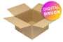 Wellpapp-Faltkarton 1-wellig, braun, Qual. 1.20 - bedruckt