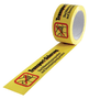 PVC-Warnklebeband, gelb, "Transportsicherung", 52 µ PVC-Warnklebeband, gelb, "Transportsicherung", 52 µ