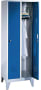 Garderobenschrank, grau/blau, 2 Abteile