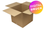 Wellpapp-Faltkarton 2-wellig, braun, Qual. 2.40 - bedruckt Wellpapp-Faltkarton 2-wellig, braun, Qual. 2.40 - bedruckt