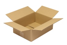 Wellpapp-Faltkarton 1-wellig, braun, Qual. 1.20, DIN C4, 5011015