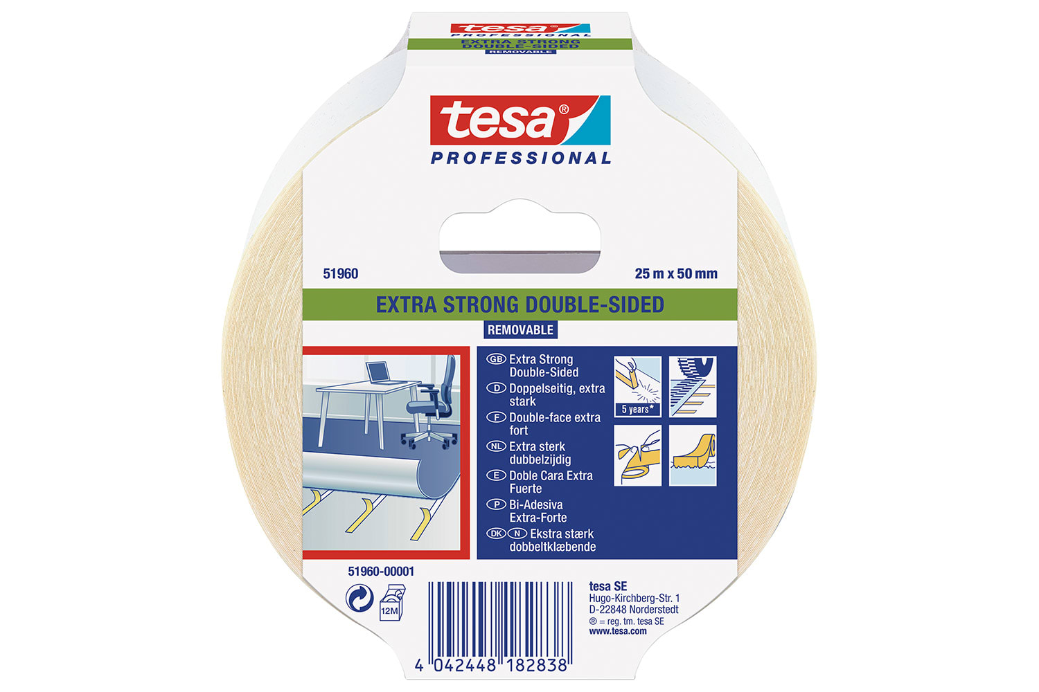 Doppelseitiges PP-Klebeband tesa® Professional 51960