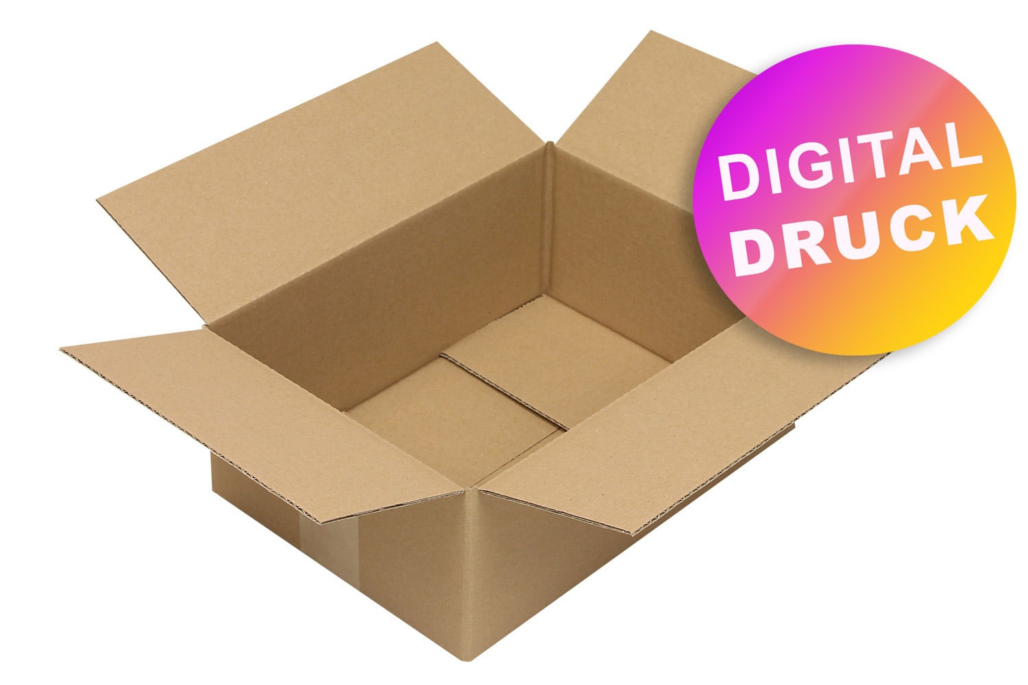 Wellpapp-Faltkarton 1-wellig von 300 - 349 mm Länge - bedruckt