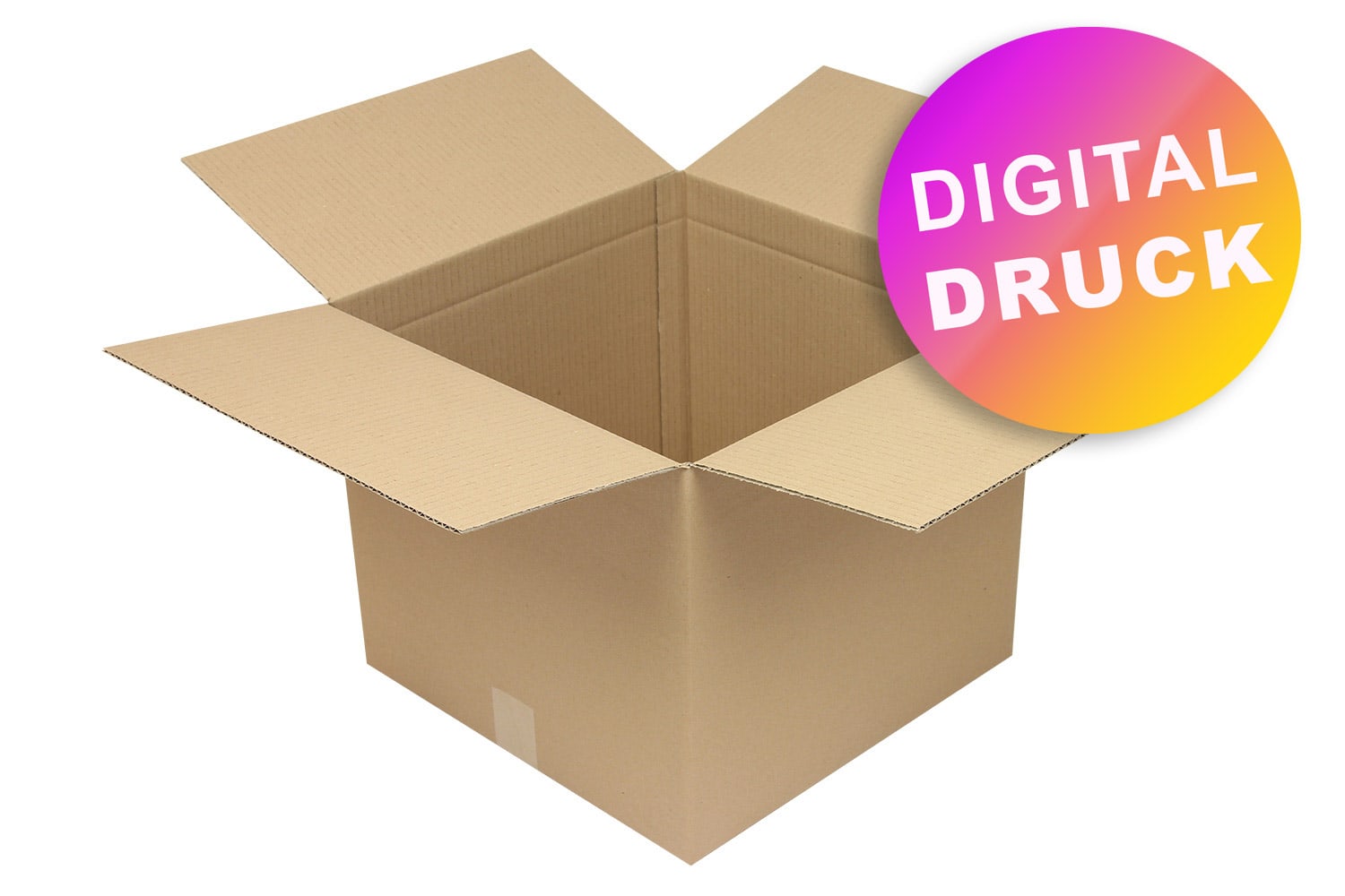 Wellpapp-Faltkarton 1-wellig von 350 - 399 mm Länge - bedruckt