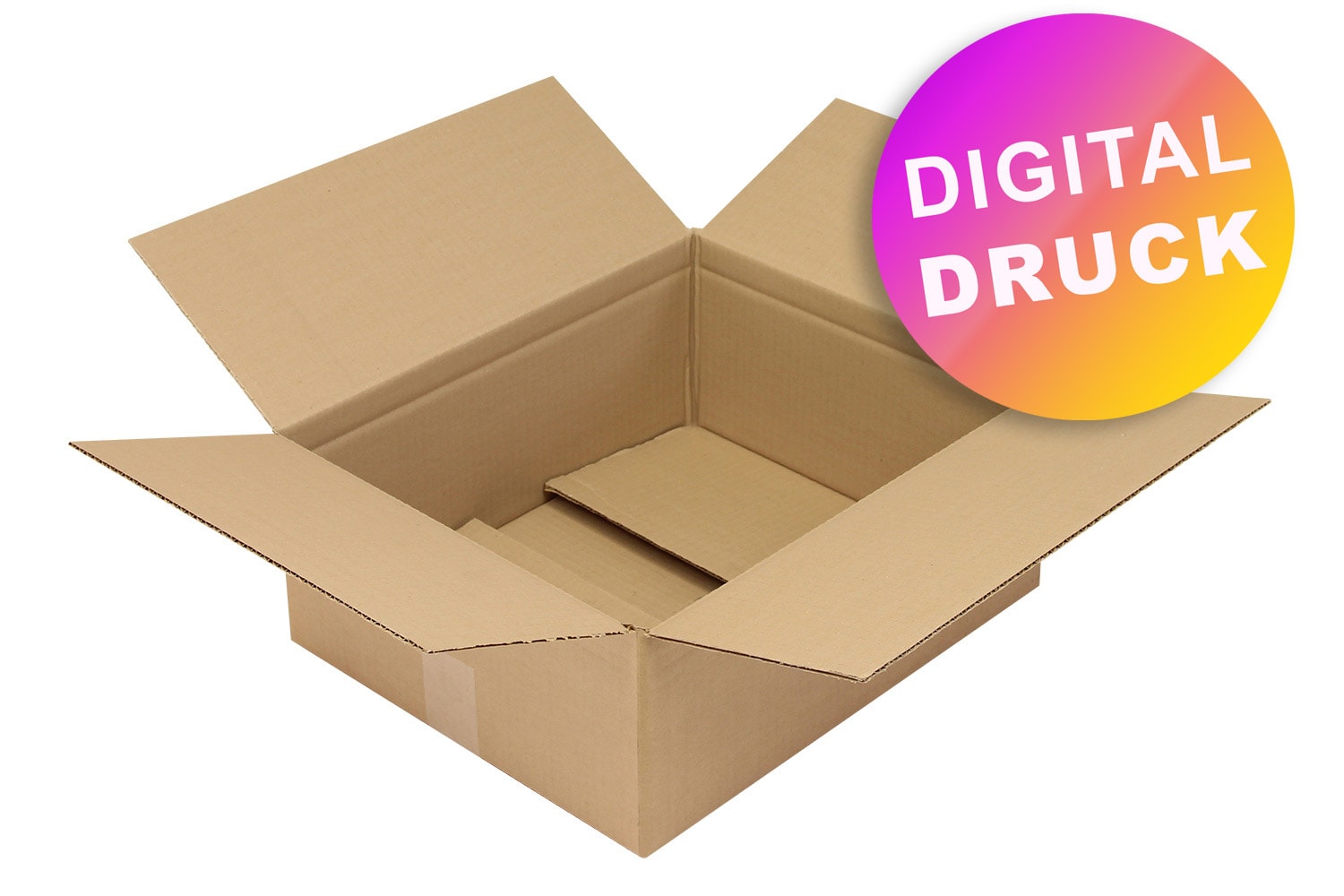 Wellpapp-Faltkarton 1-wellig von 400 - 499 mm Länge - bedruckt