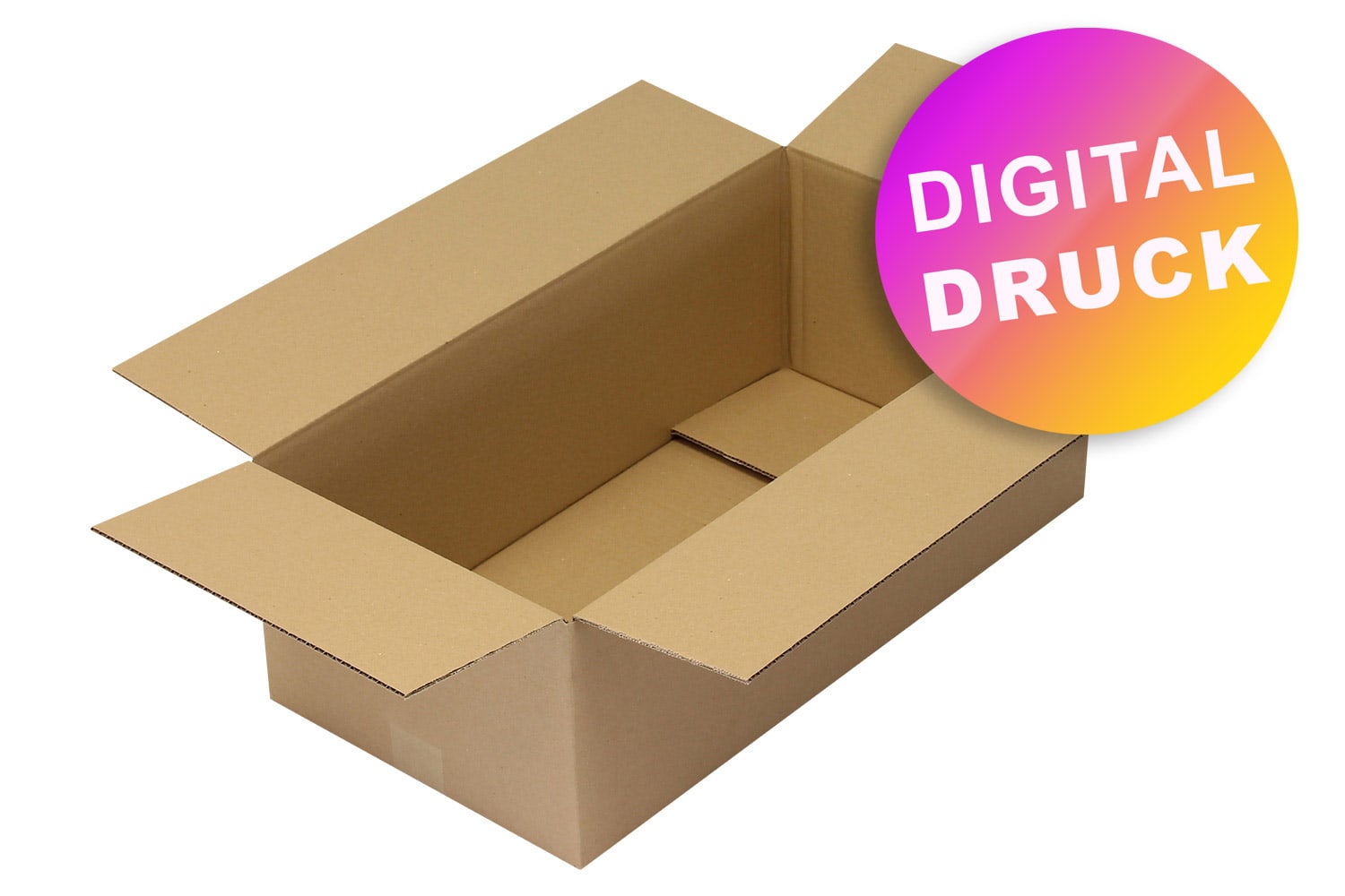 Wellpapp-Faltkarton 1-wellig von 600 - 699 mm Länge - bedruckt