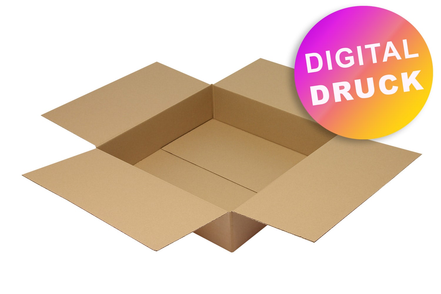 Wellpapp-Faltkarton 1-wellig von 600 - 699 mm Länge - bedruckt