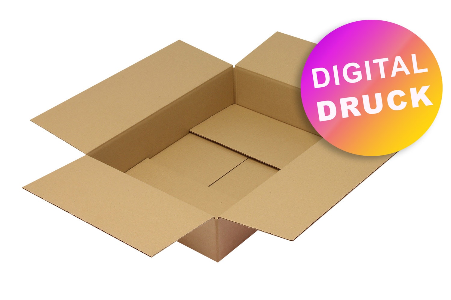 Wellpapp-Faltkarton 1-wellig von 600 - 699 mm Länge - bedruckt