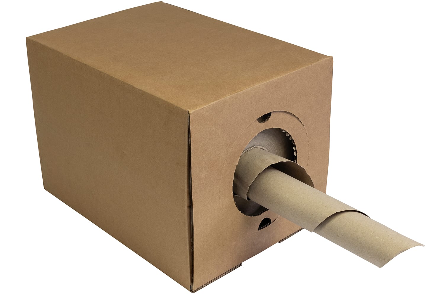 Papierpolster im Spendekarton