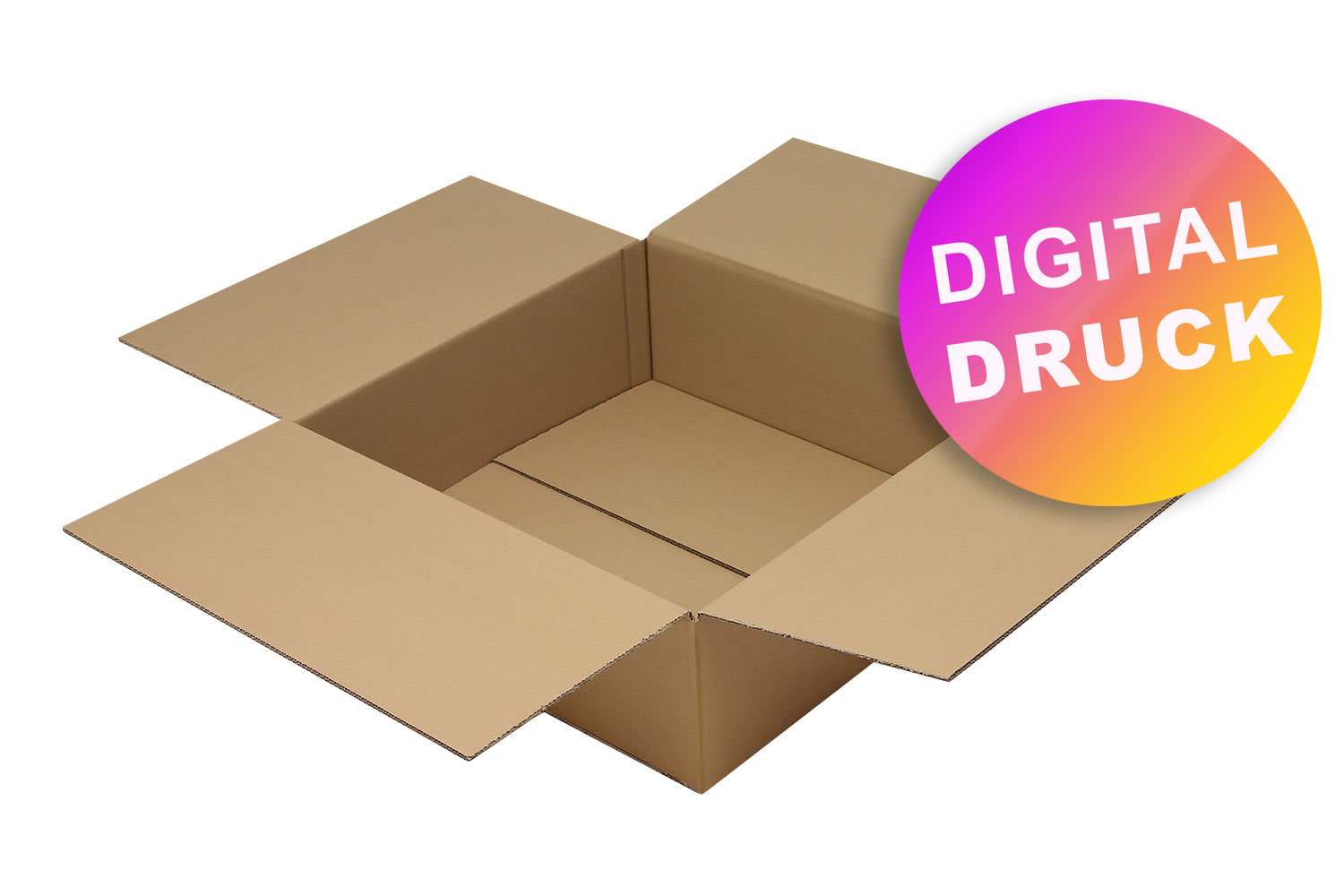 Wellpapp-Faltkarton 2-wellig 500 - 599 mm Länge - bedruckt