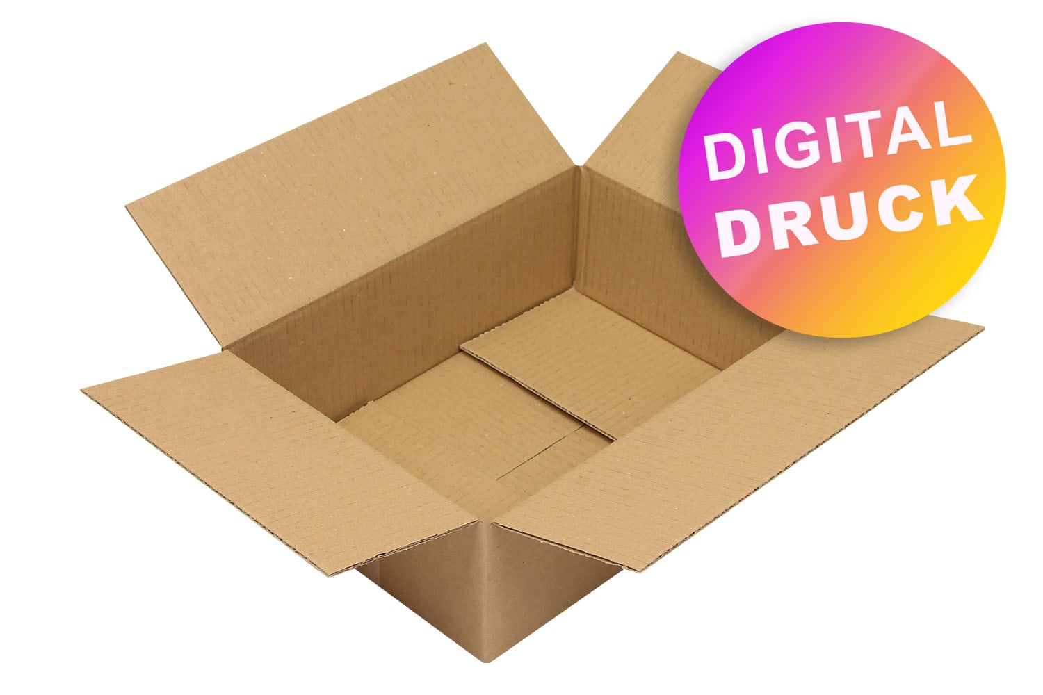 Wellpapp-Faltkarton 1-wellig von 300 - 349 mm Länge - bedruckt