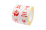 Warnetiketten aus Papier, weiss, "Fragile – handle with care“
