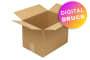 Wellpapp-Faltkarton 1-wellig, Modulkarton, braun, Qual. 1.20, DIN C4 - bedruckt