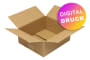 Wellpapp-Faltkarton 1-wellig, braun, Qual. 1.20 - bedruckt