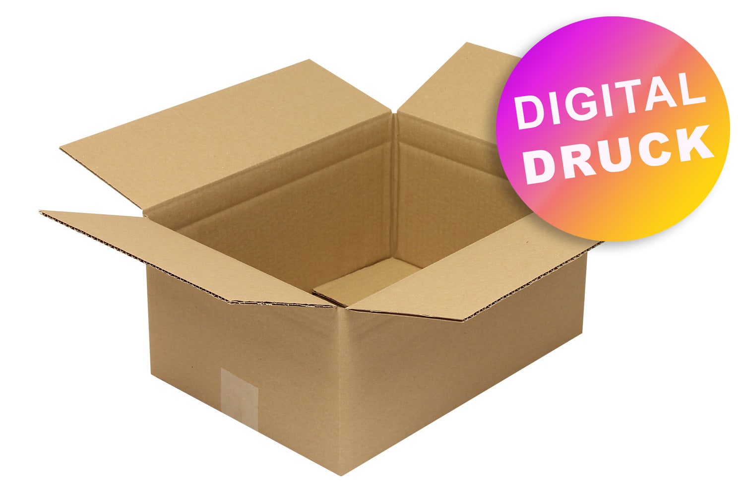 Wellpapp-Faltkarton 1-wellig von 350 - 399 mm Länge - bedruckt