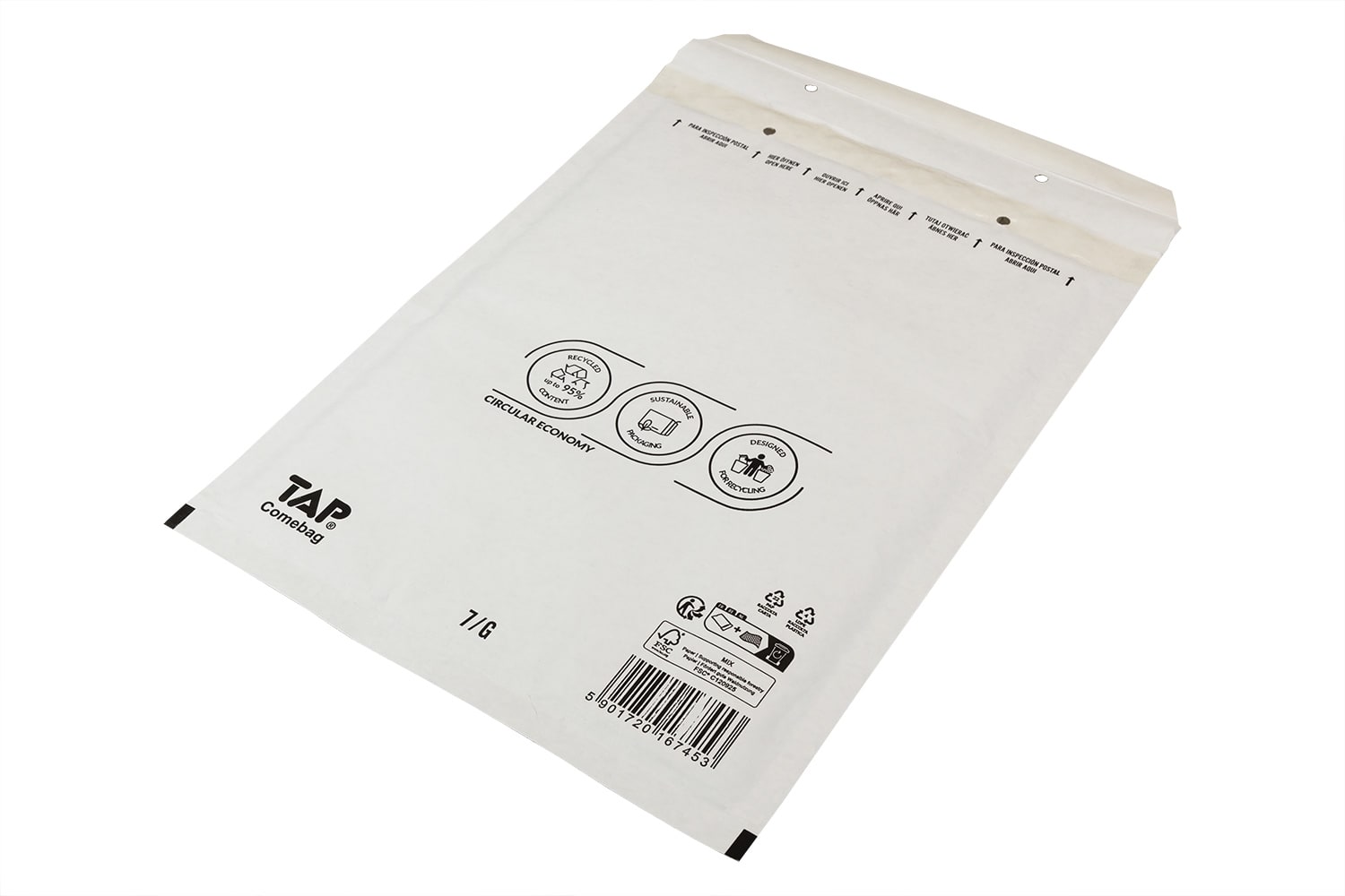 Luftpolster-Versandtasche, weiß