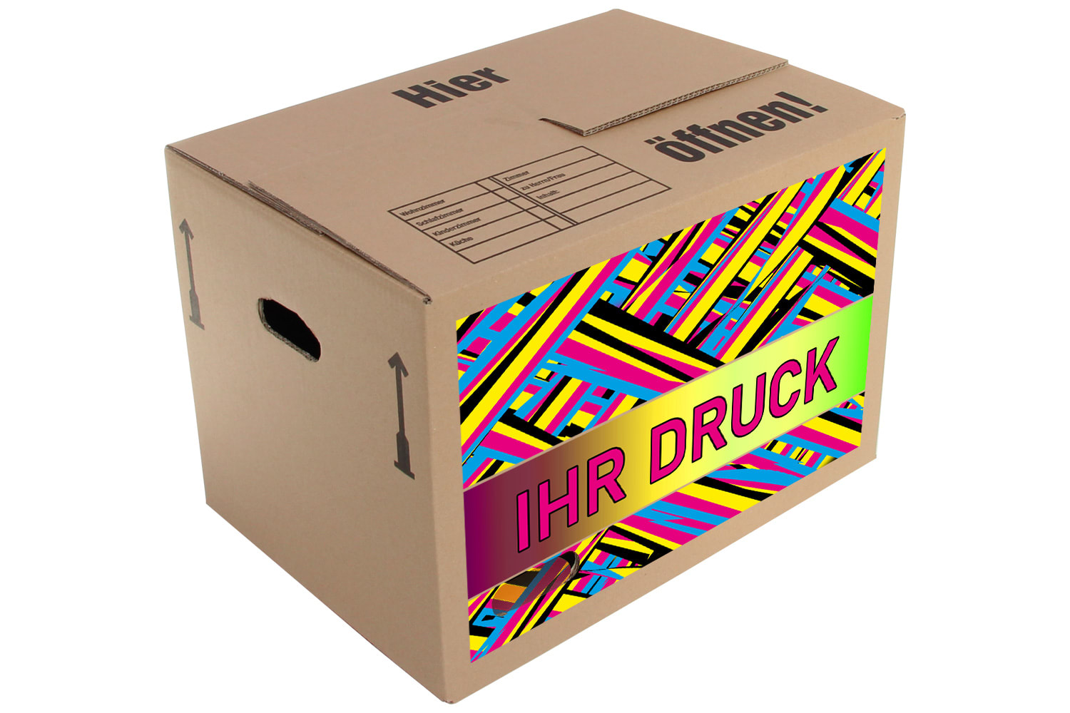 Umzugskarton, braun, Qual. 2.20 - bedruckt